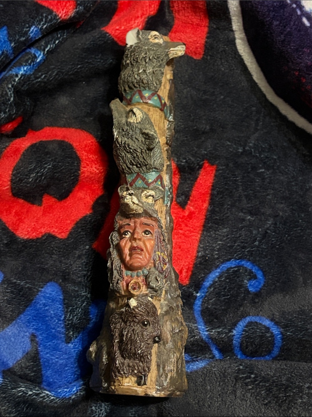 🖤Vintage 90s Indigenous Totem Pole Art Statue🖤